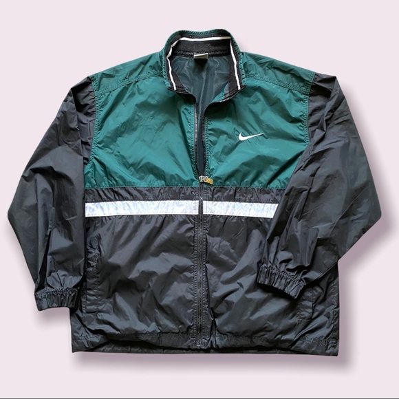 Nike Other - VINTAGE RETRO NIKE WINDBREAKER - FOREST GREEN